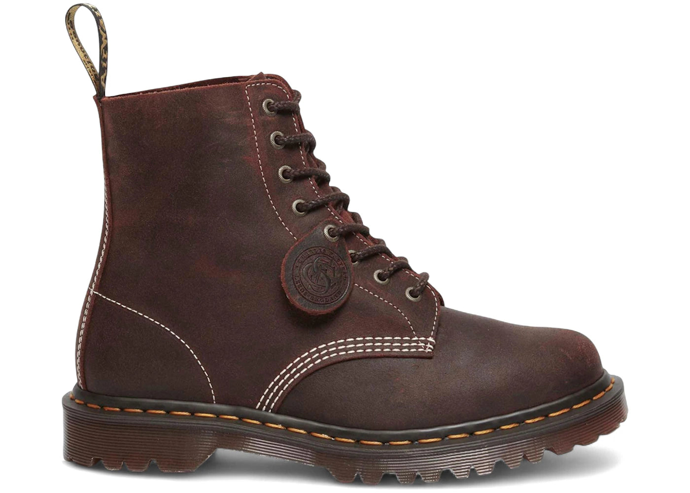 Dr. Martens 1460 Wax Commander Lace Up Boots Brown