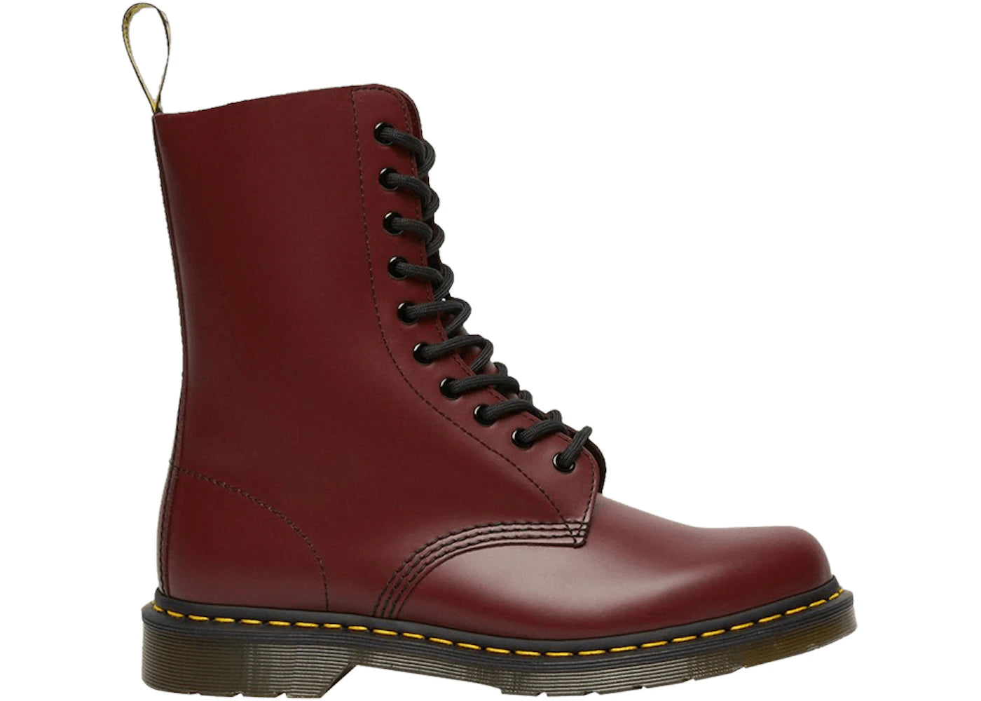 dr. martens 1490 mid calf boot cherry red