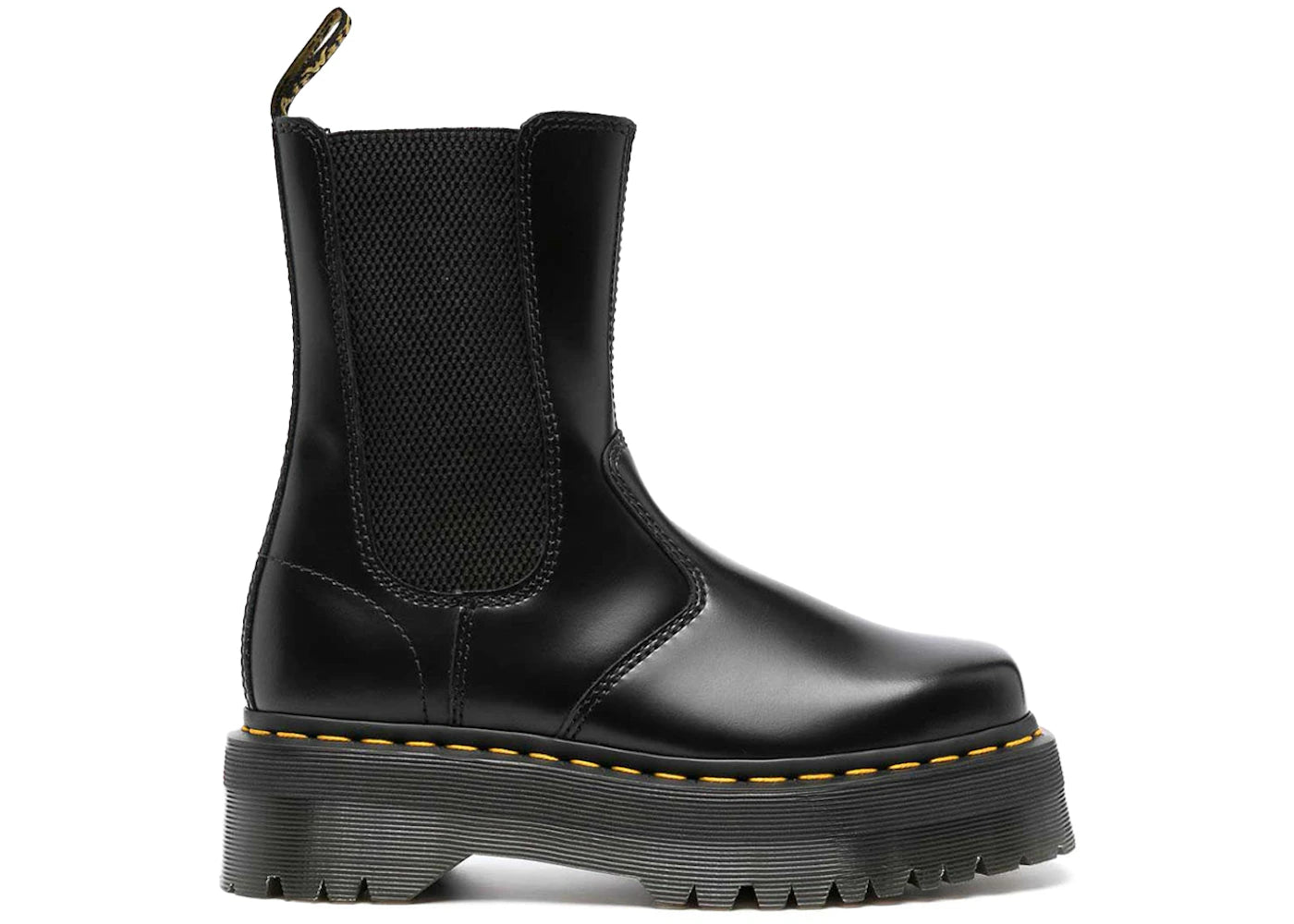 dr. martens 2976 high quad squared chelsea boot black (women's)