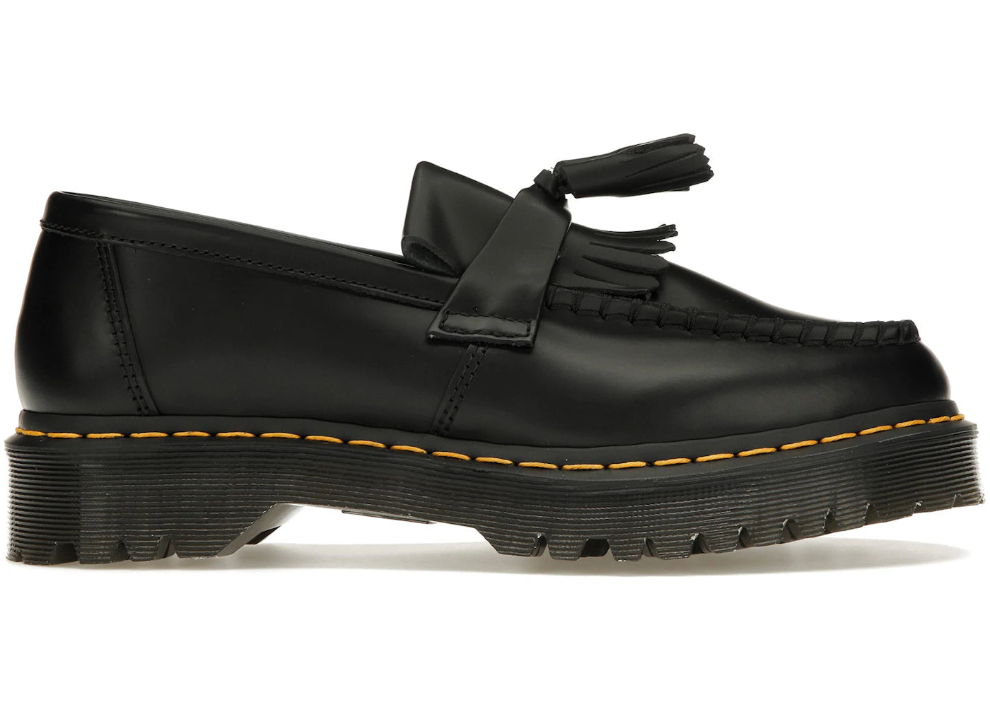 dr. martens adrian smooth leather tassel loafer black