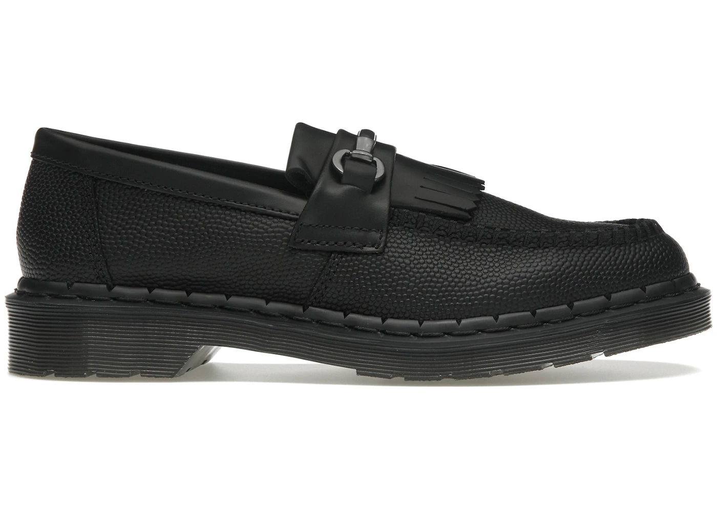 Dr. Martens Adrian Snaffle Pebble Grain Leather Kiltie Loafer Black