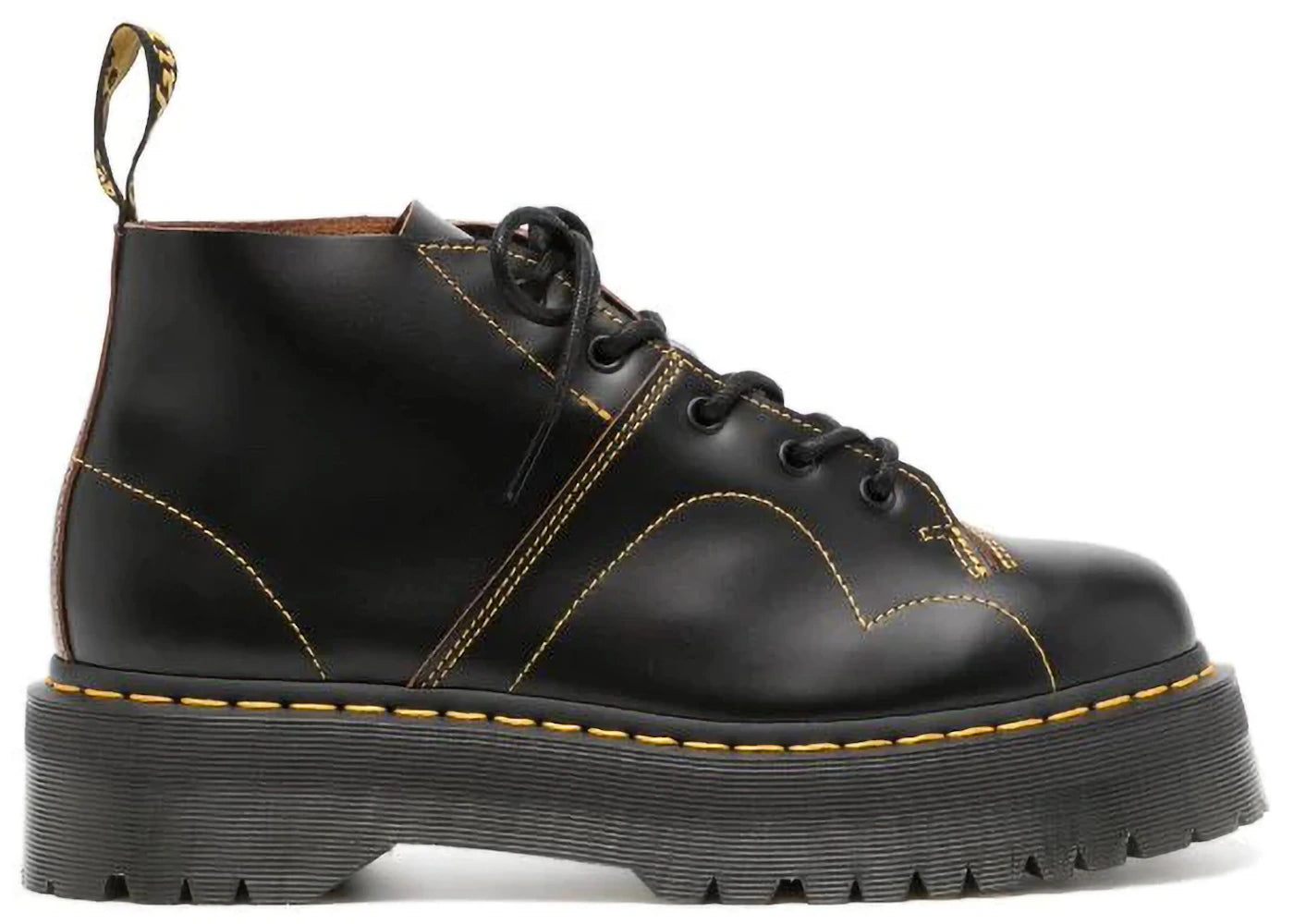 dr. martens church platform monkey boot black