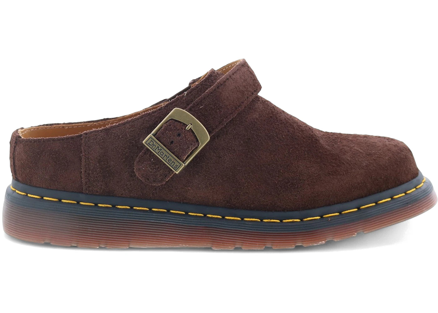 dr. martens isham desert oasis suede mules dark brown
