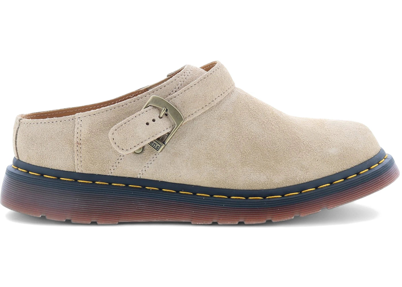 dr. martens isham desert oasis suede mules parchment beige