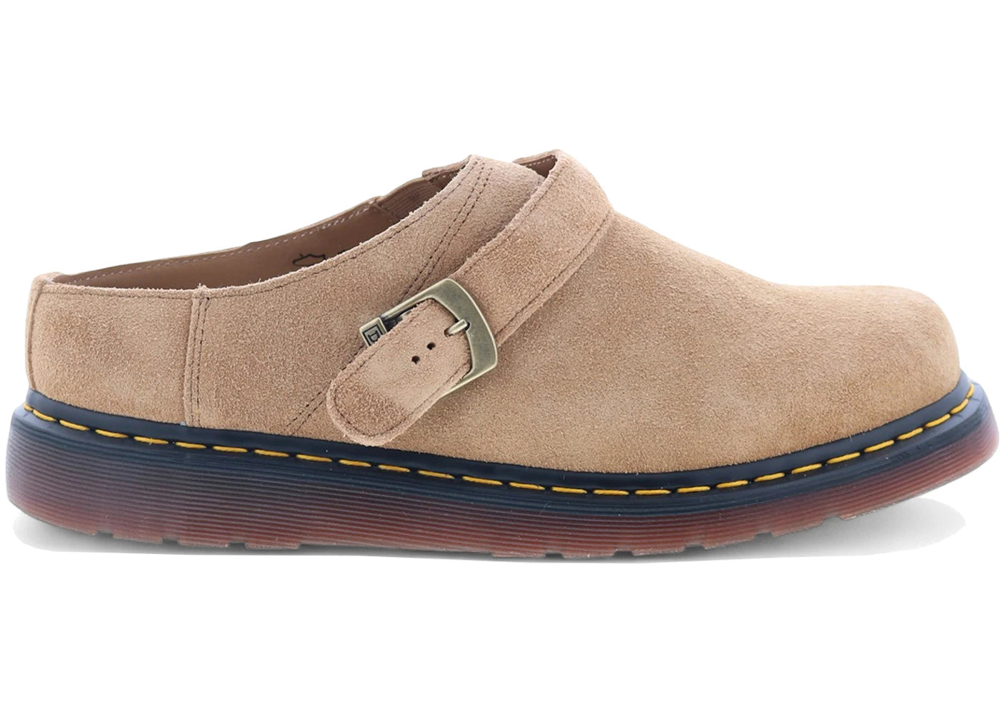 dr. martens isham desert oasis suede mules sand tan