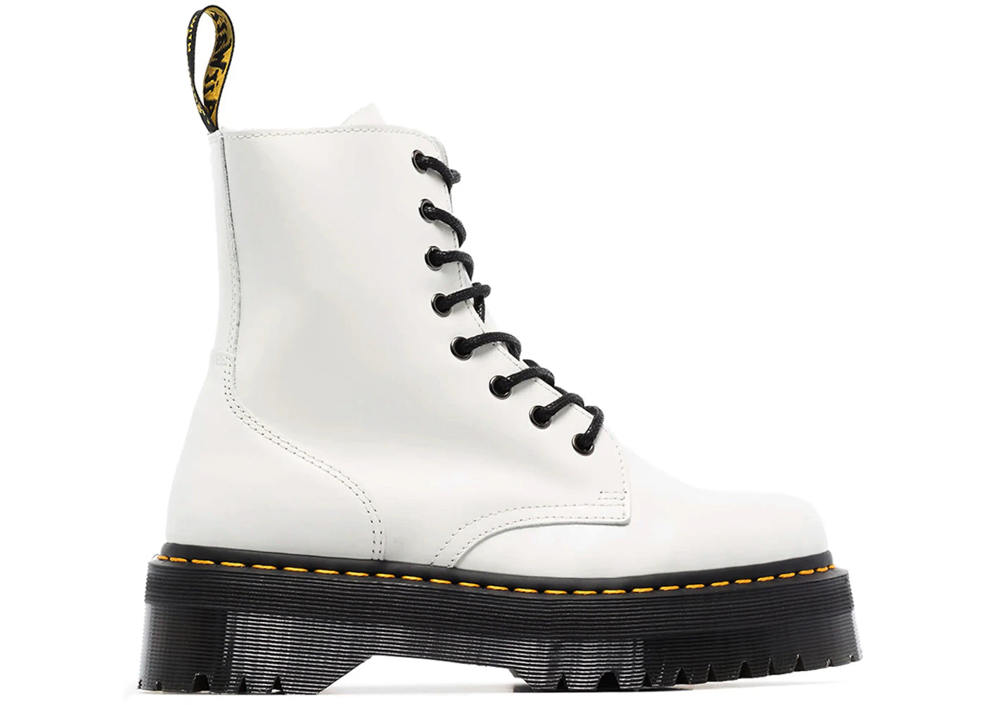 dr. martens jadon smooth leather platform boot white