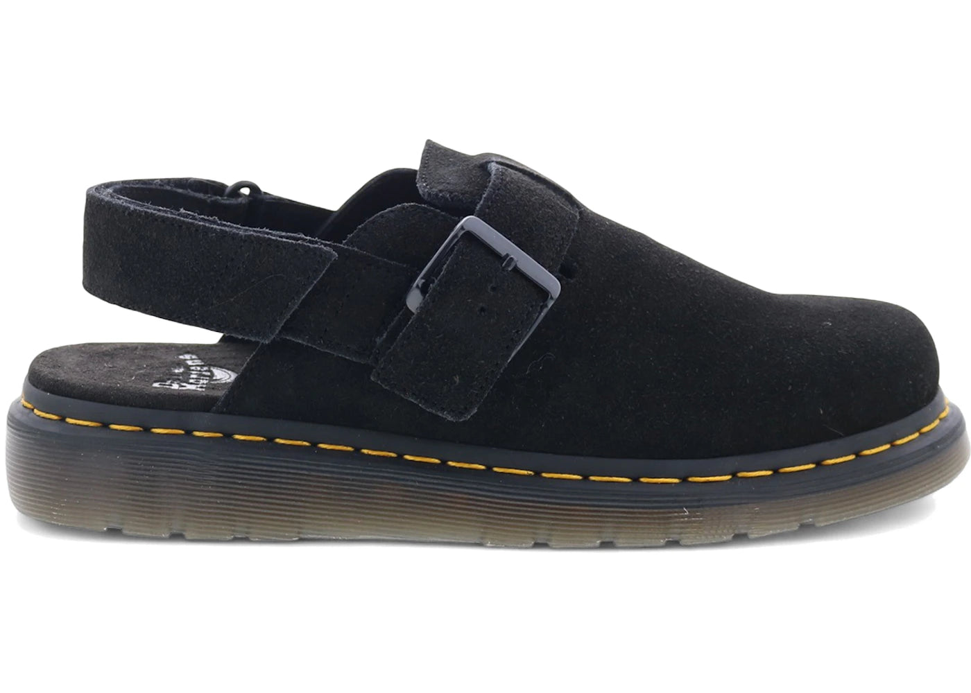 dr. martens jorge 2 suede slingback mules black