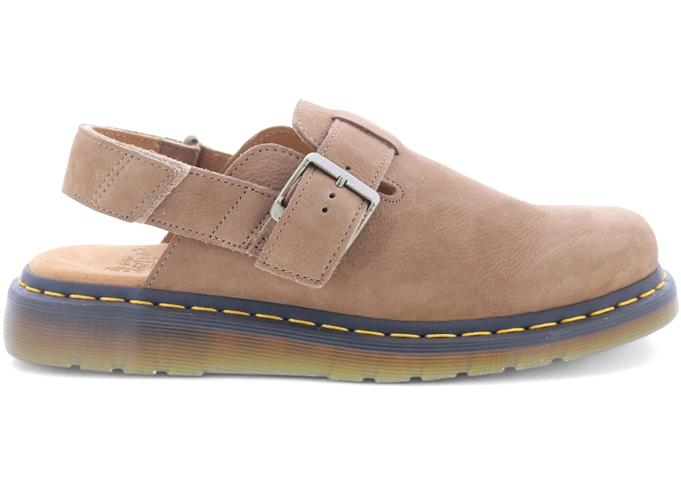 dr. martens jorge 2 tumbled nubuck slingback mules savannah tan