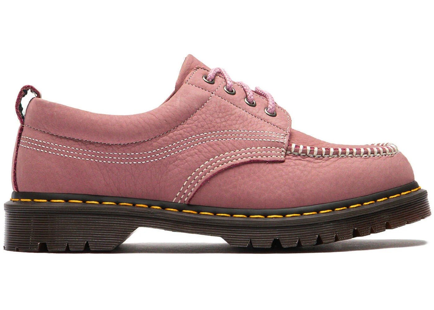 Dr. Martens Lowell Nubuck Moc Toe Shoes Dusty Rose Pink