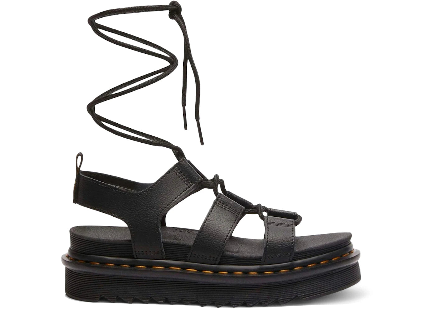dr. martens nartilla athena leather gladiator sandals black