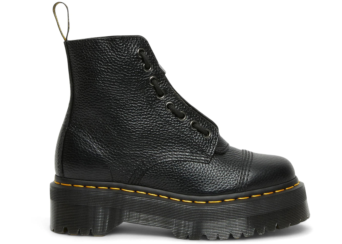 Dr. Martens Sinclair Leather Platform Boots Black Milled Nappa (Women'S)
