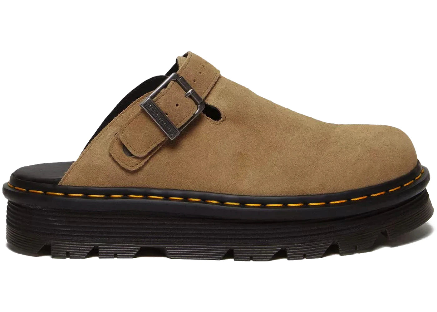 Dr. Martens Zebzag Suede Slingback Platform Mule Savannah Tan