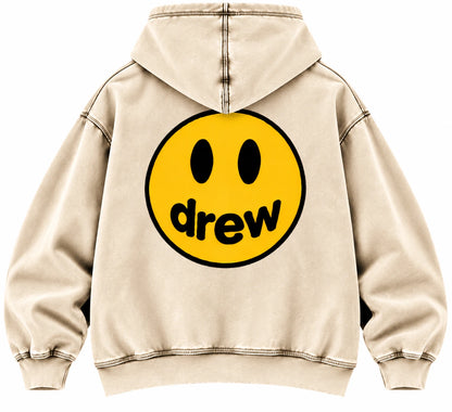 Drew House Vintage Wash Hoodie Cream