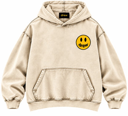 Drew House Vintage Wash Hoodie Cream