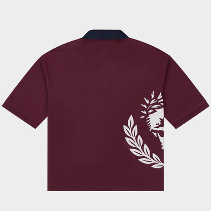 Godspeed Victor Oversized Crest Polo (Burgundy / Navy)