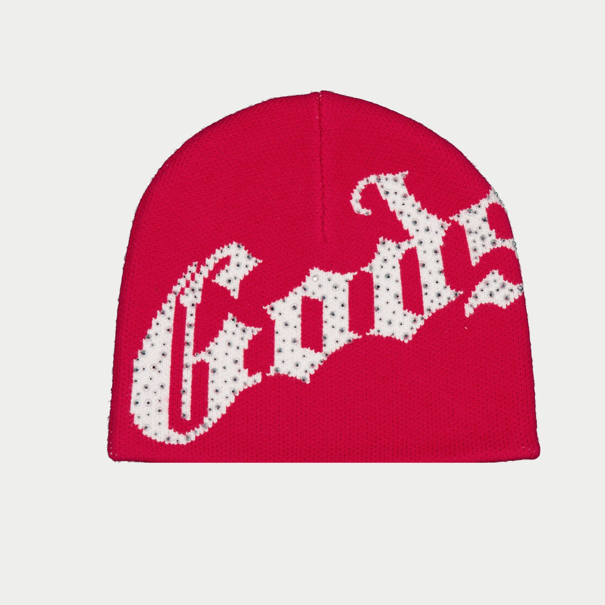 Godspeed Og Logo Studded Beanie (Red / White)