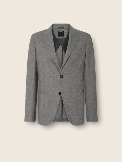 Zegna Grey Mlange Trofeo Cashmere Jacket