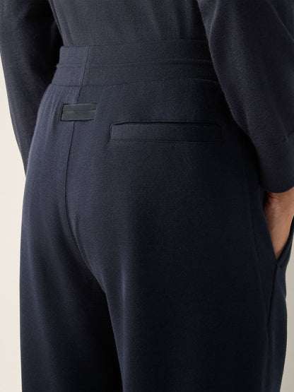 Zegna Navy Blue High Performance Wool Blend Joggers