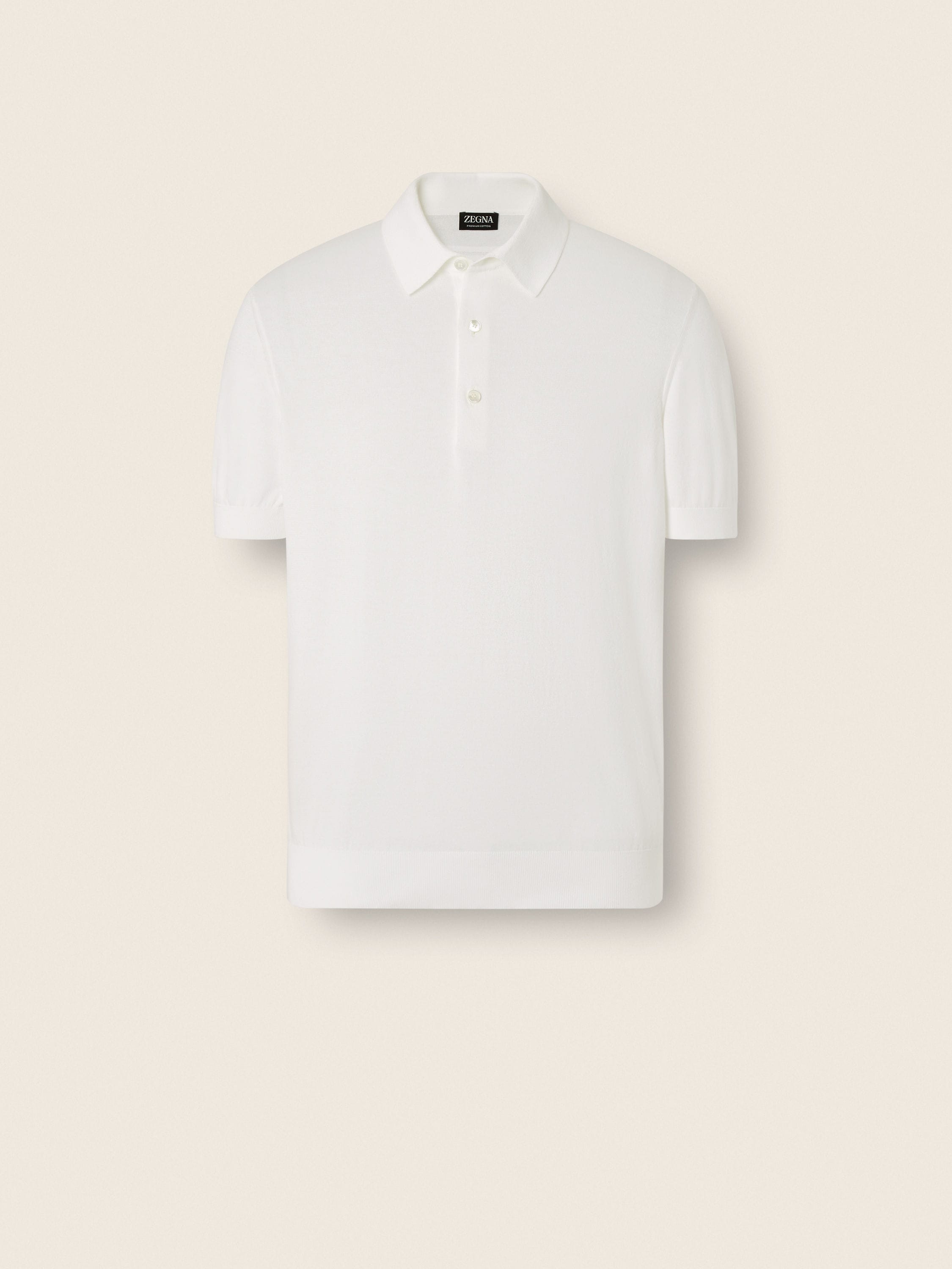 Zegna White Premium Cotton Polo Shirt