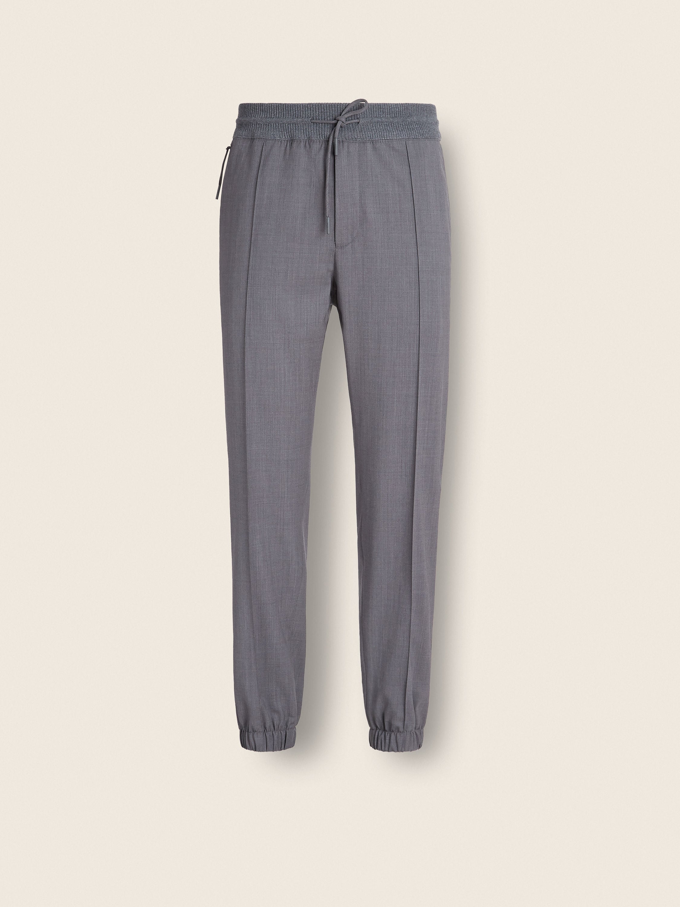 Zegna Grey Mlange High Performance Wool Joggers