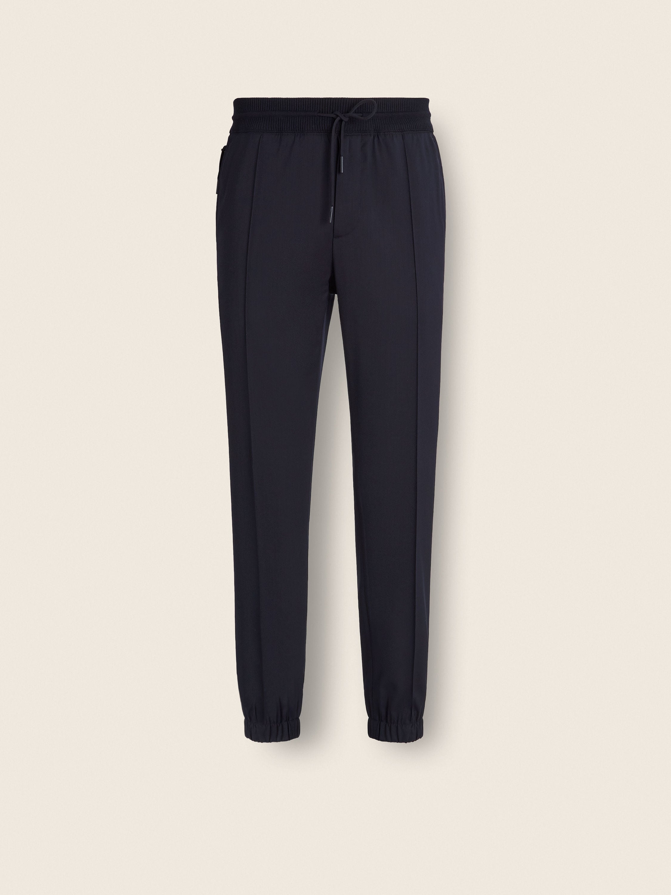 Zegna Navy Blue High Performance Wool Joggers