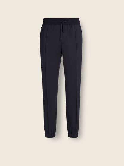 Zegna Navy Blue High Performance Wool Joggers