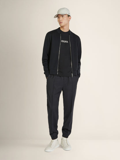 Zegna Black High Performance Wool Joggers