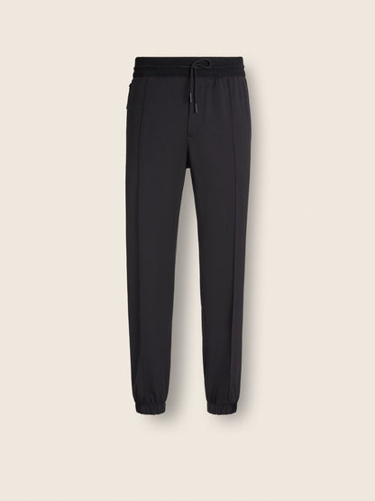 Zegna Black High Performance Wool Joggers