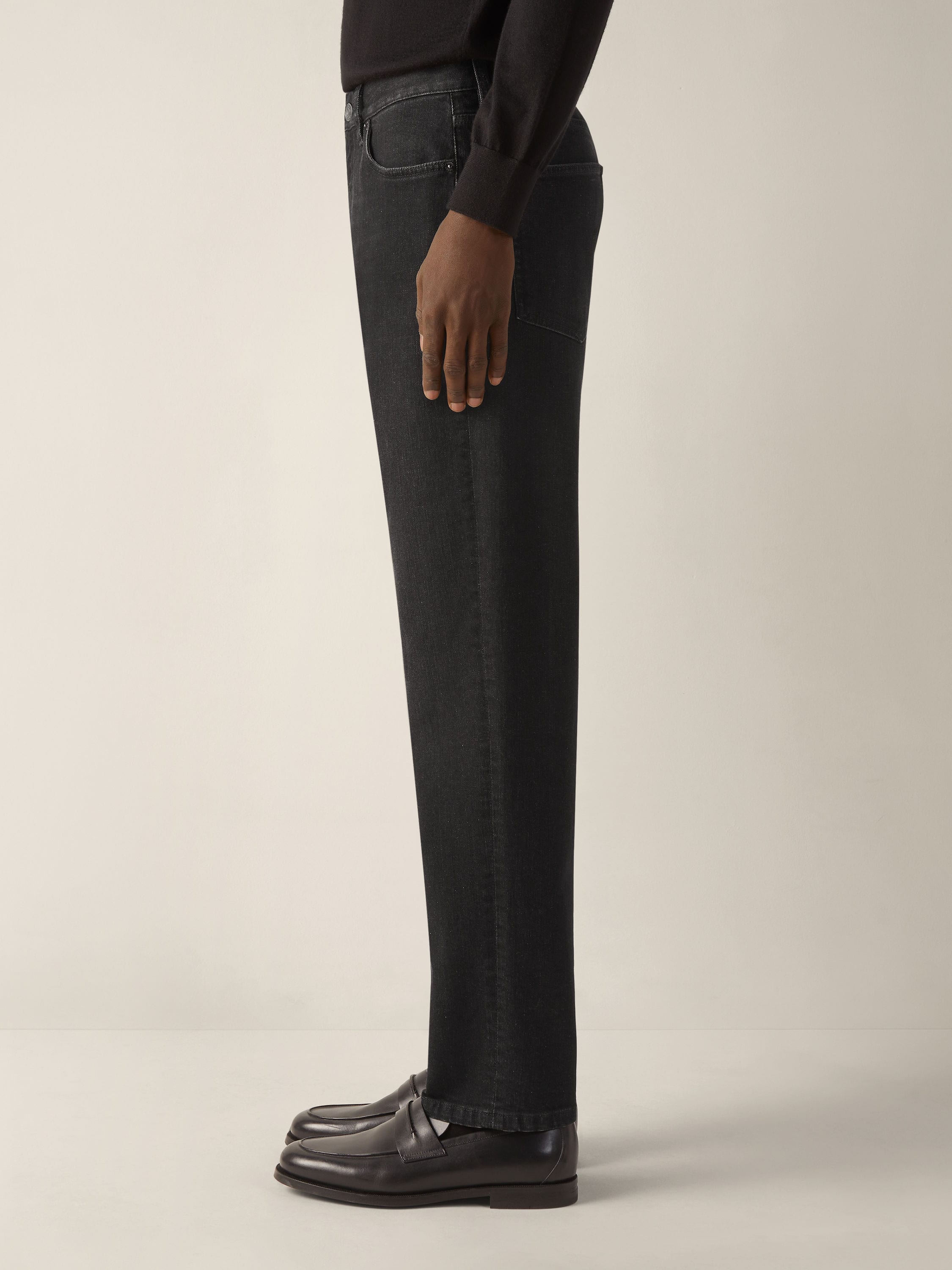 Zegna Dark Grey Stone-Washed Stretch Cotton Roccia Jeans