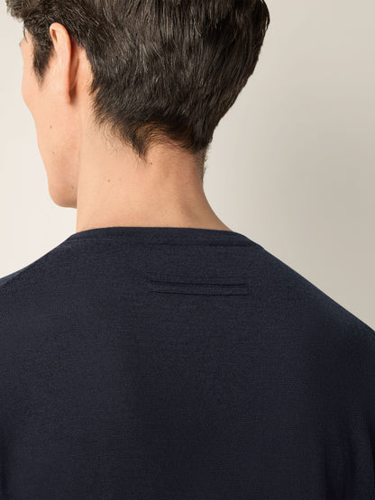 Zegna Navy Blue Cashseta Crewneck