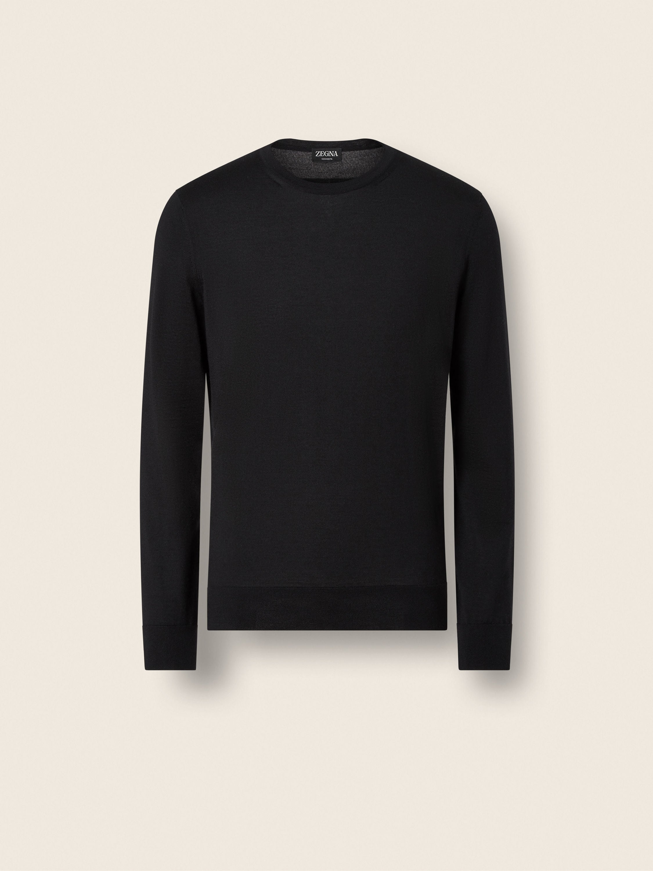 Zegna Black Cashseta Crewneck