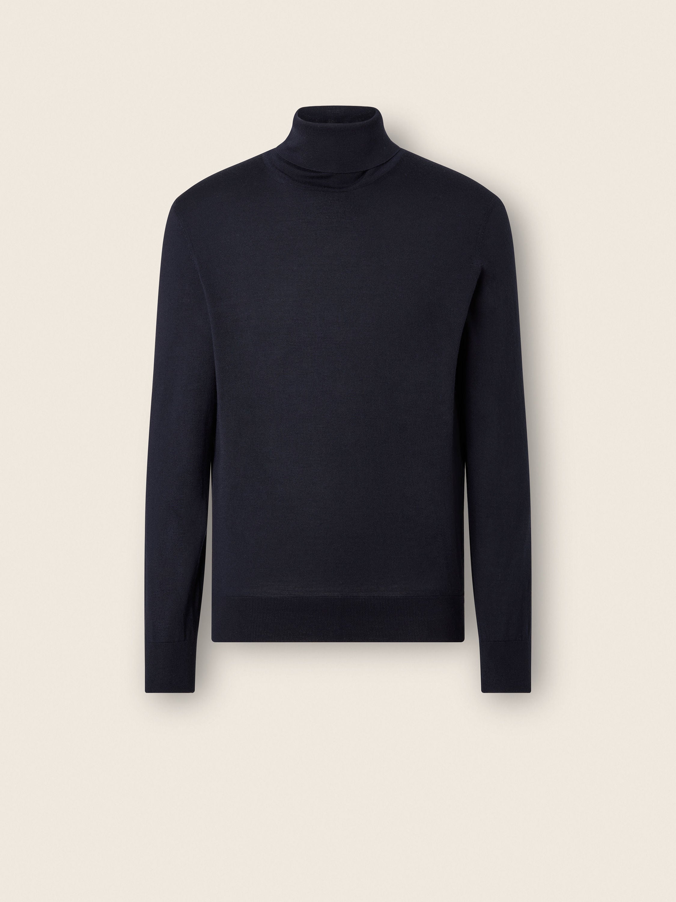 Zegna Navy Blue Cashseta Turtleneck