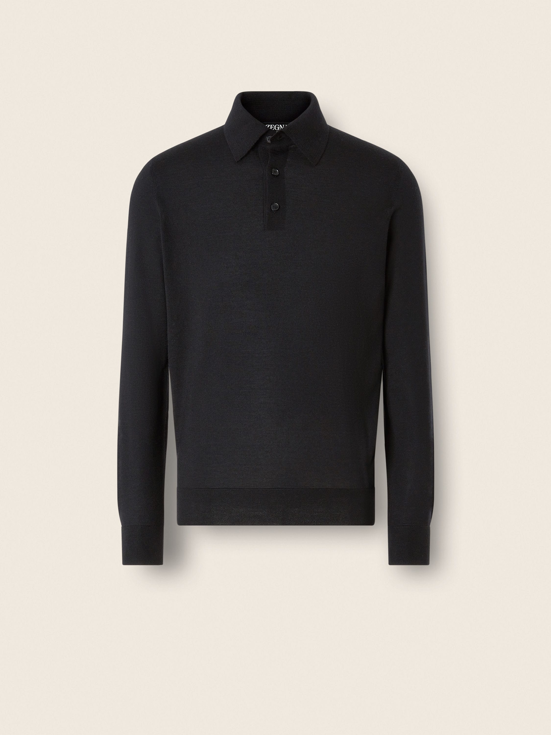 Zegna Black Cashseta Polo Shirt