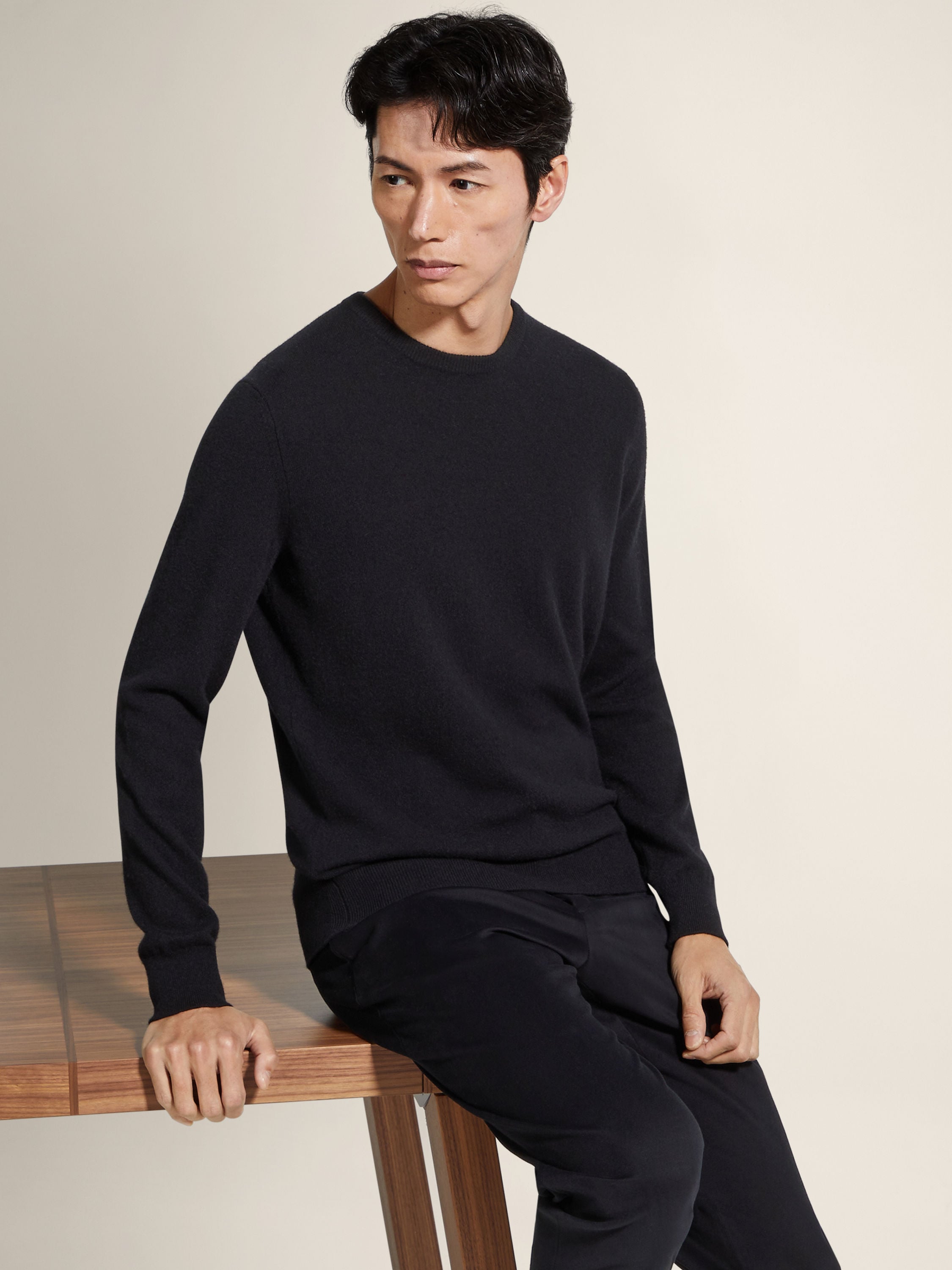 Zegna Black Oasi Cashmere Crewneck