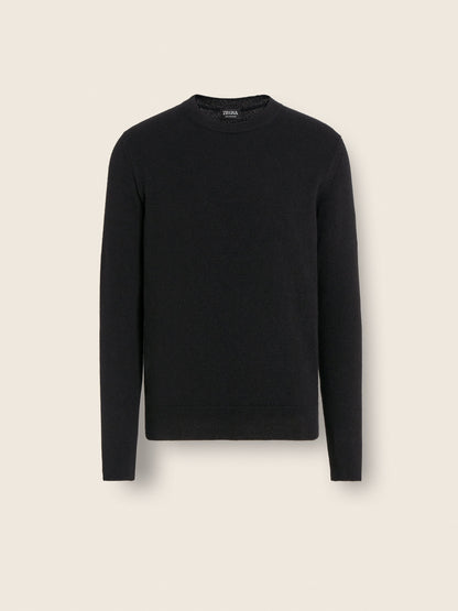 Zegna Black Oasi Cashmere Crewneck