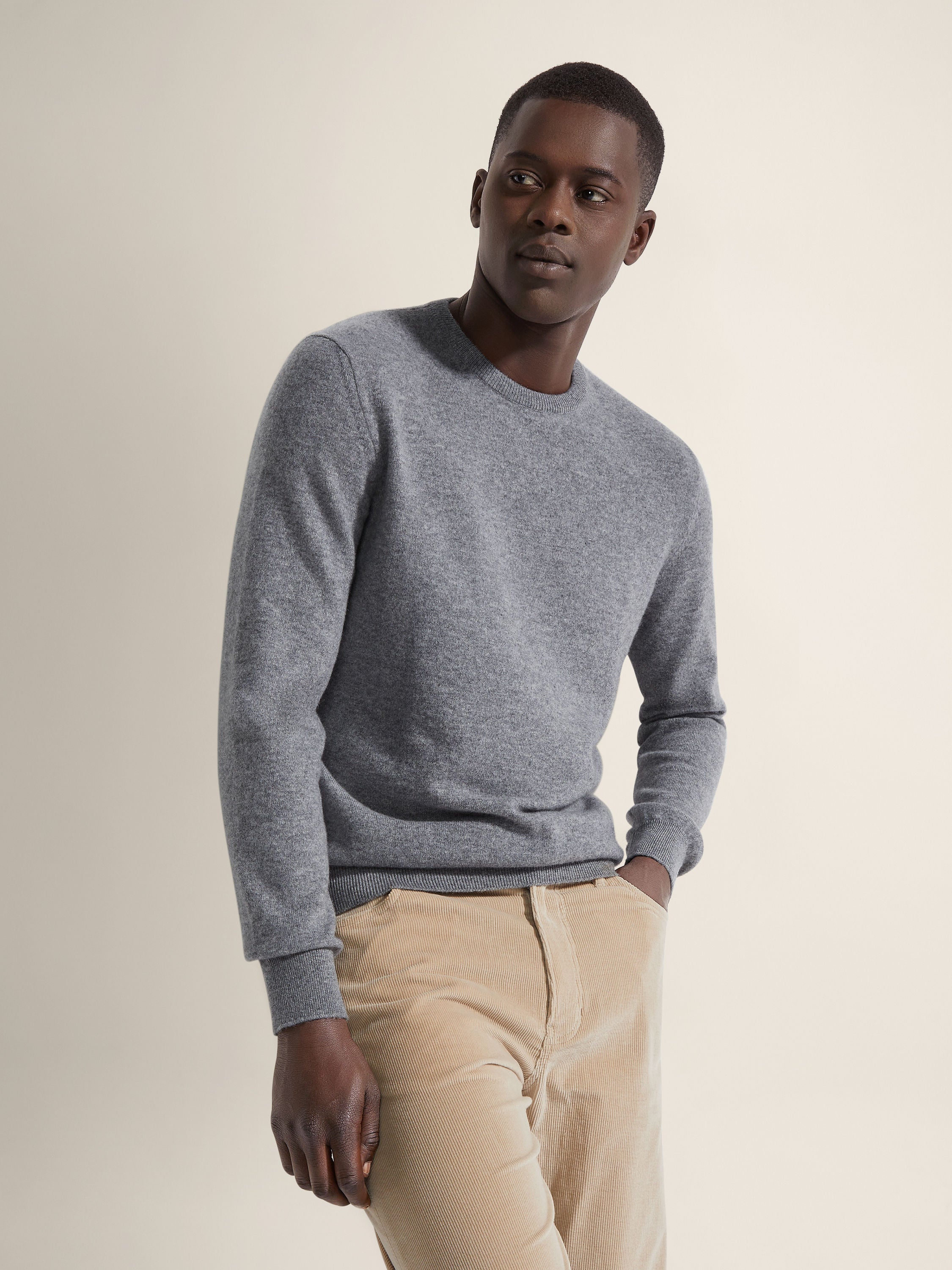 Zegna Grey Mlange Oasi Cashmere Crewneck
