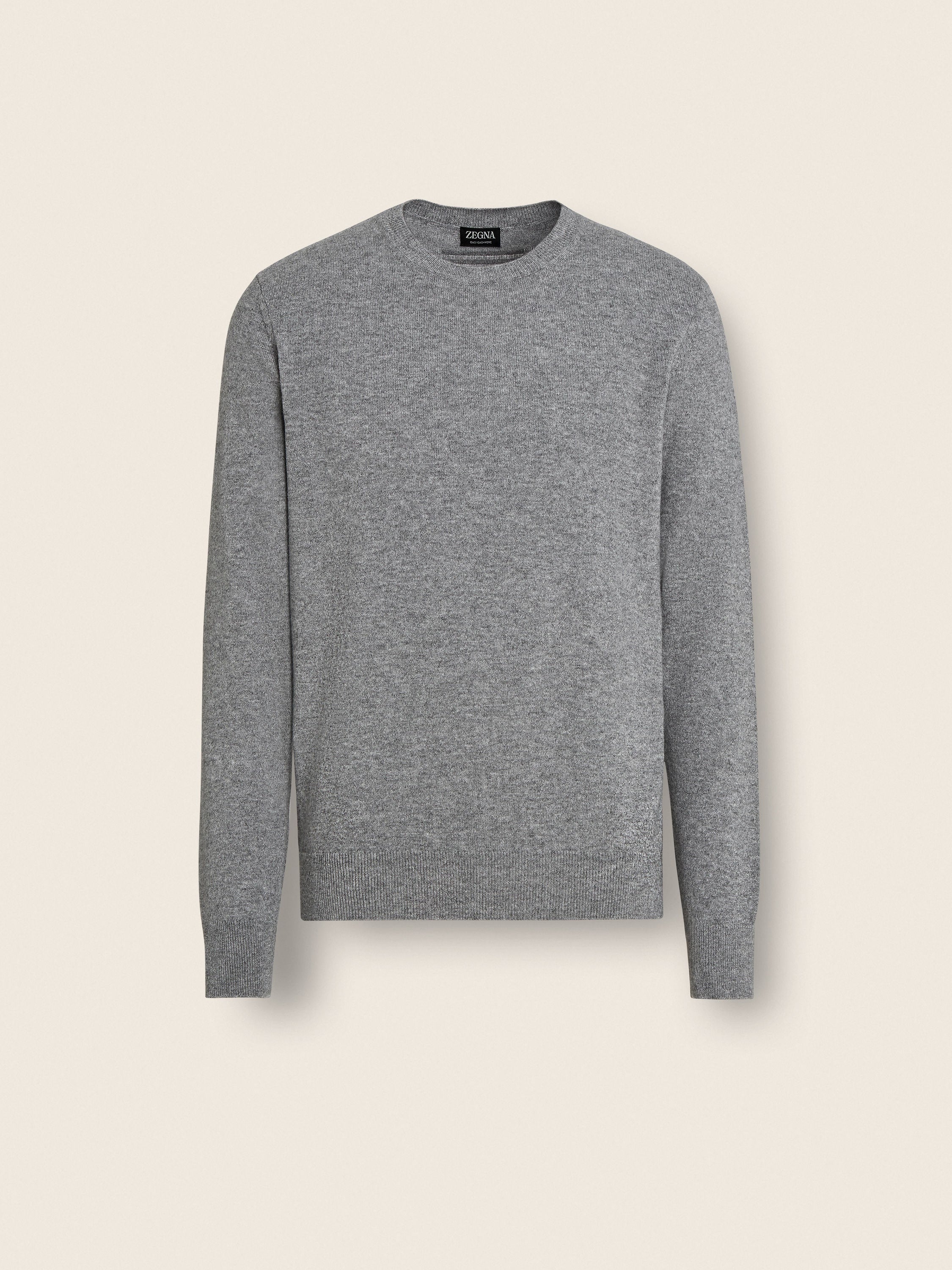 Zegna Grey Mlange Oasi Cashmere Crewneck