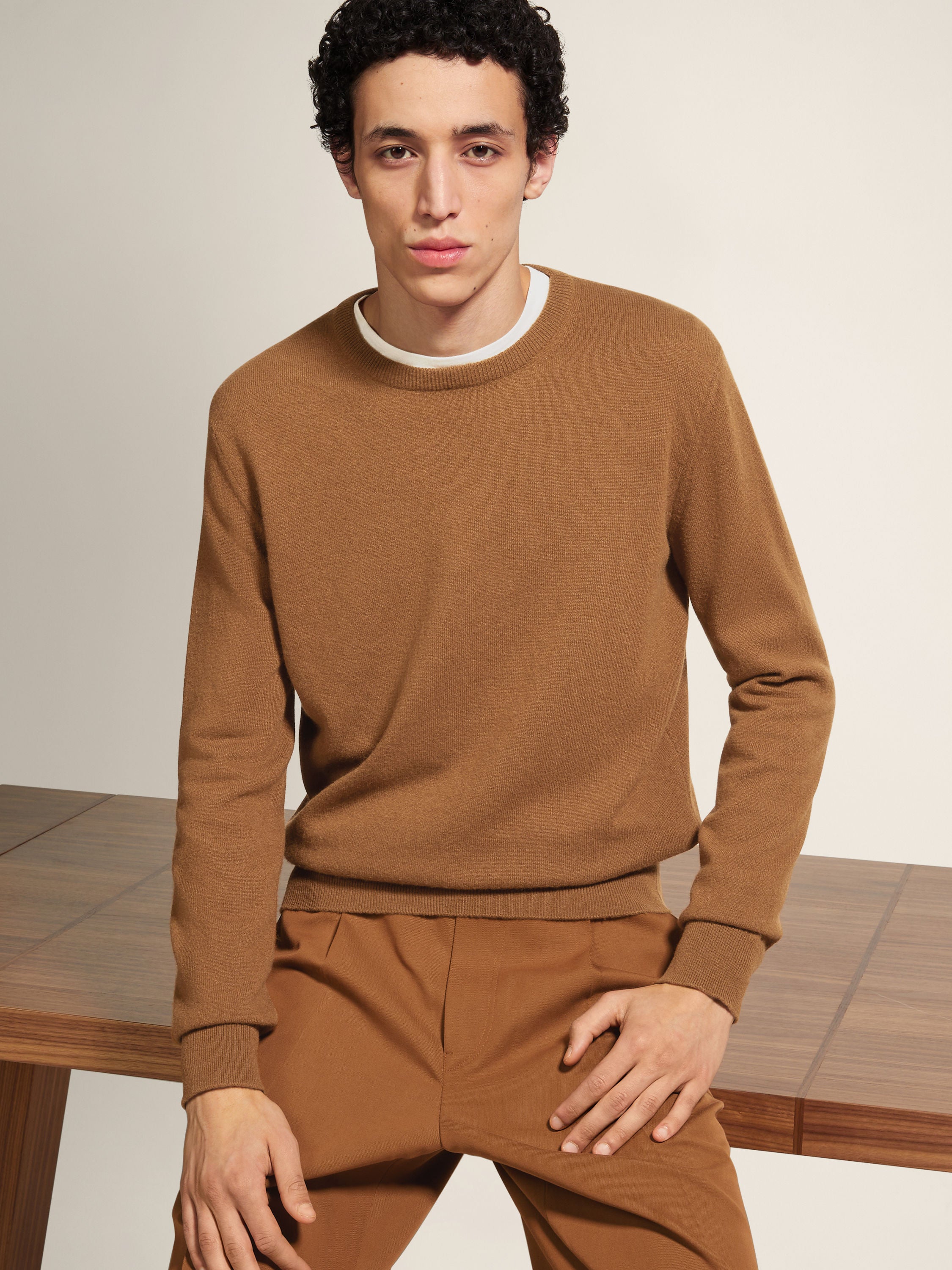 Zegna Dark Foliage Mlange Oasi Cashmere Crewneck