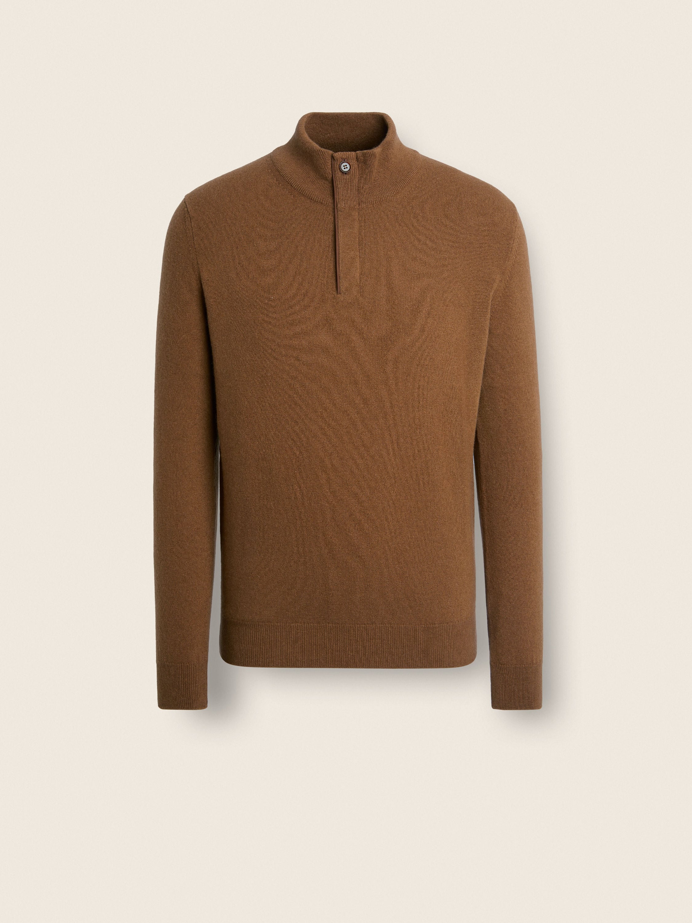 Zegna Dark Foliage Mlange Oasi Cashmere Zip Mock Neck Sweater