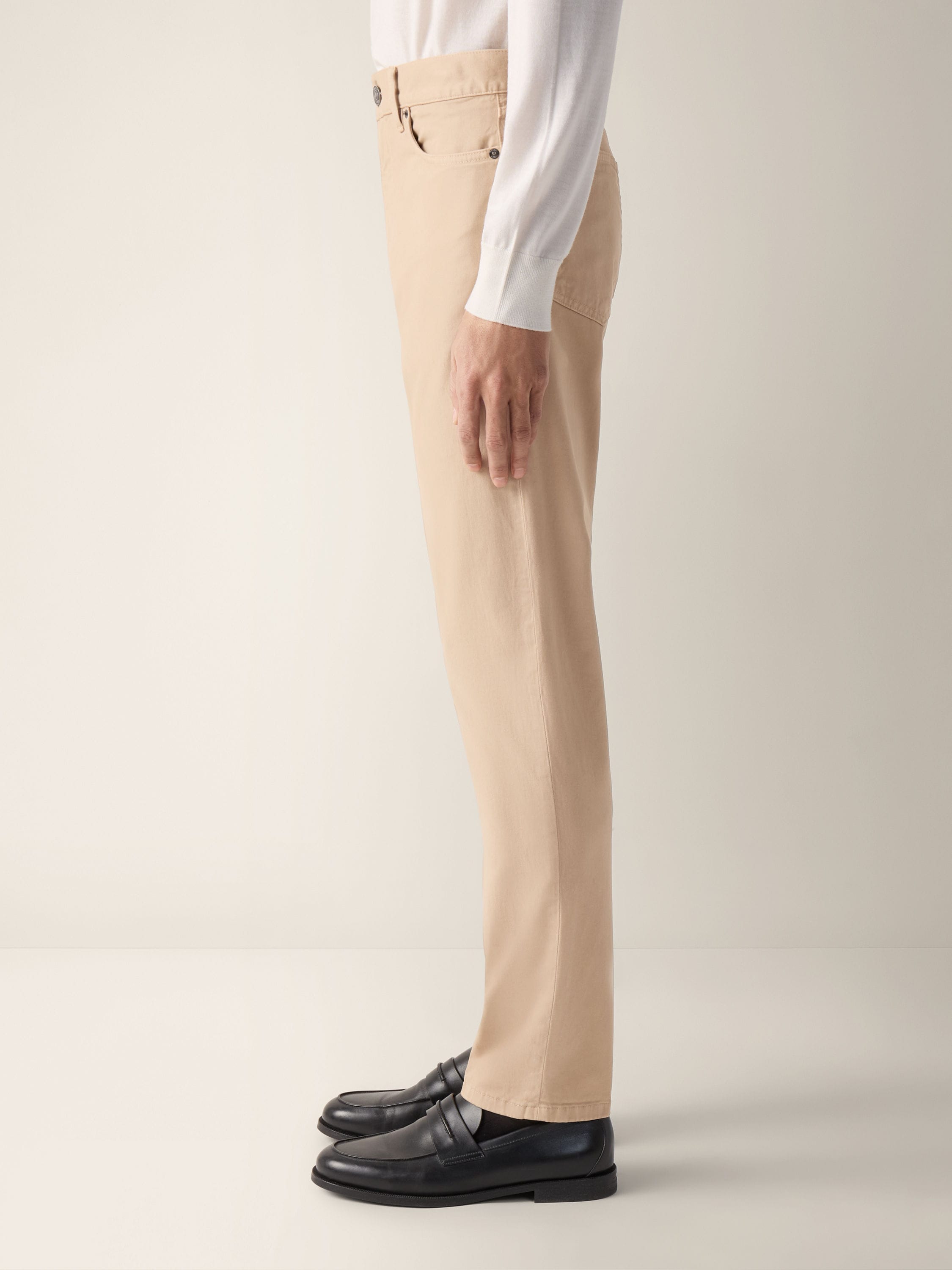 Zegna Light Beige Stretch Cotton Roccia Pants