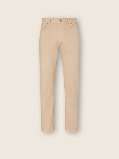 Zegna Light Beige Stretch Cotton Roccia Pants