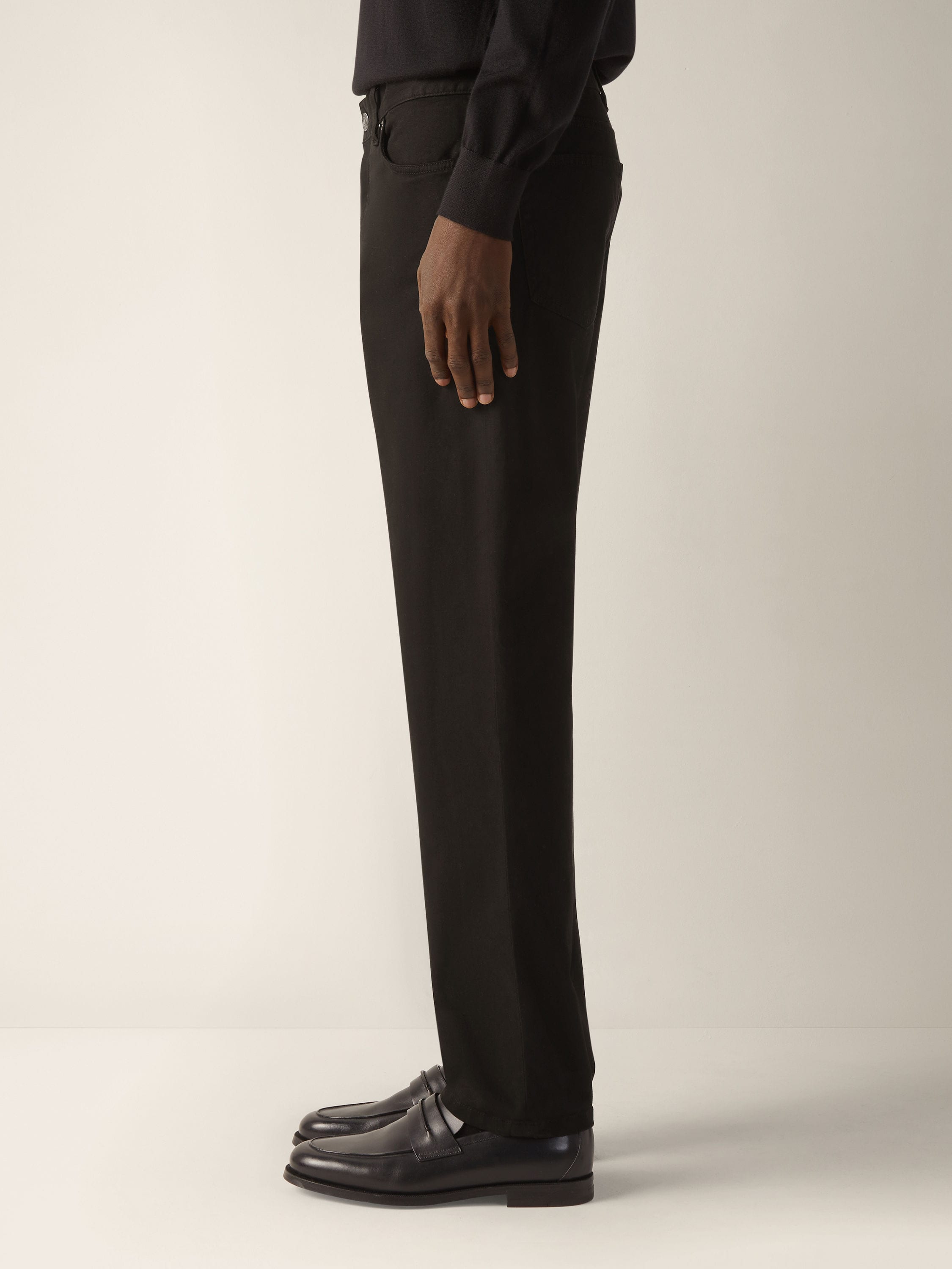 Zegna Black Stretch Cotton Roccia Pants