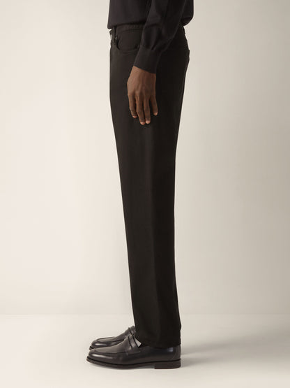 Zegna Black Stretch Cotton Roccia Pants