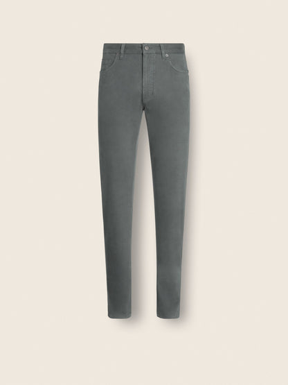 Zegna Light Grey Stretch Cotton Roccia Jeans