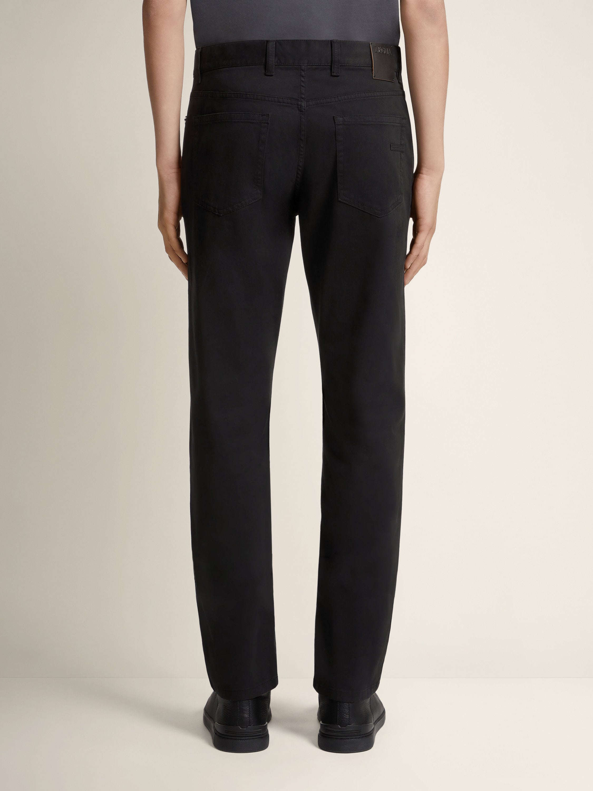 Zegna Black Stretch Cotton Roccia Jeans