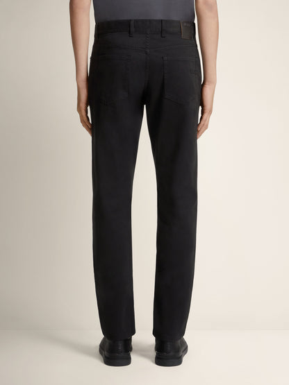 Zegna Black Stretch Cotton Roccia Jeans