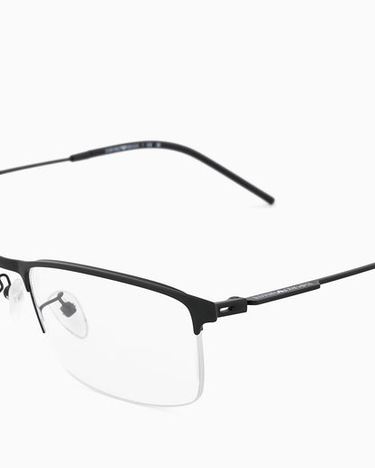 Emporio Armani Men’s Asian-fit rectangular frame