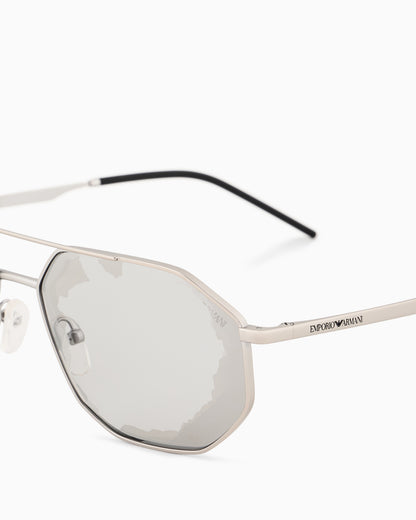 Emporio Armani Men’s irregular-shaped sunglasses