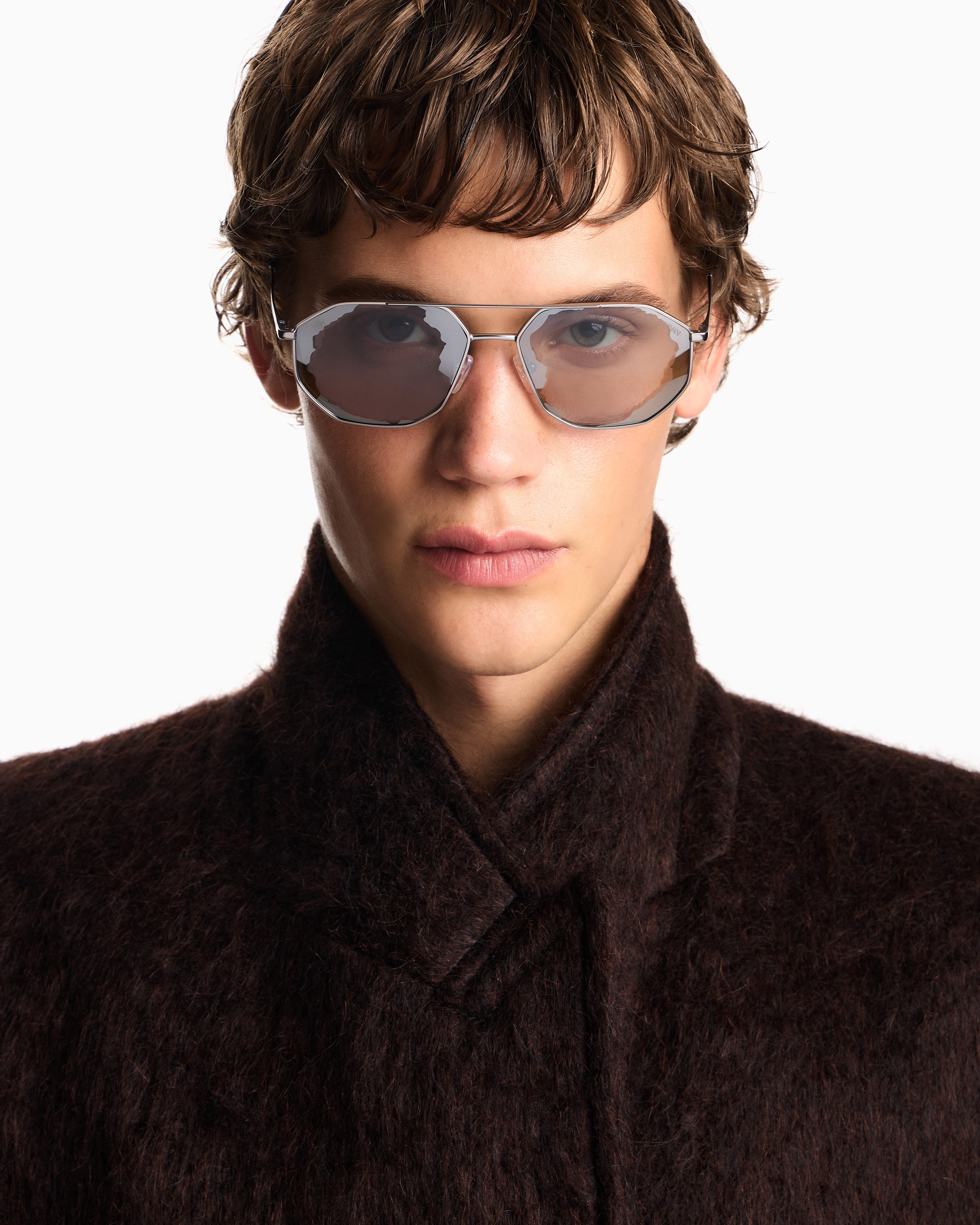 Emporio Armani Men’s irregular-shaped sunglasses