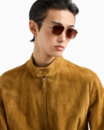 Emporio Armani Men’s irregular-shaped Asian fit sunglasses